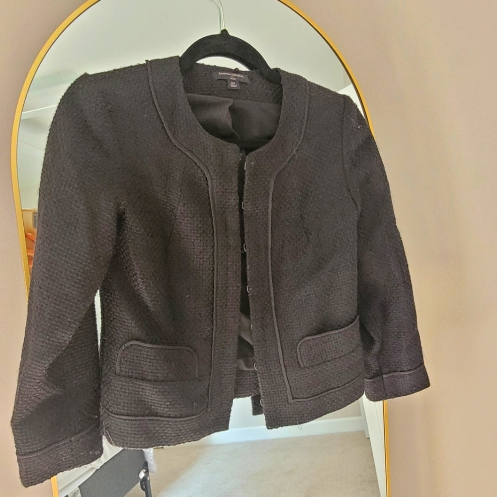 Banana Repuplic Suit Jacket Top, Black, 00P